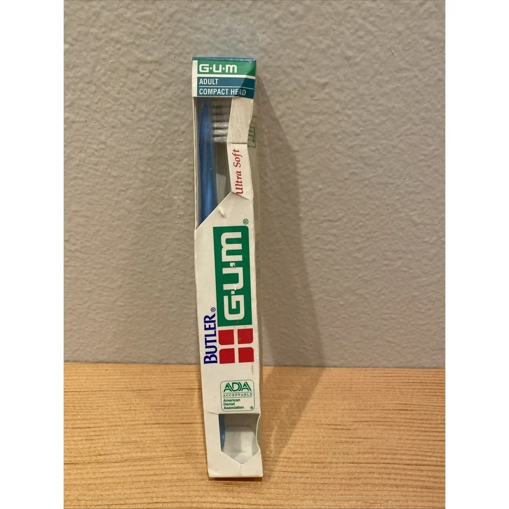 VTG Gum Butler Adult Compact Head Ultra Soft Bristle Toothbrush 449 Blue NOS